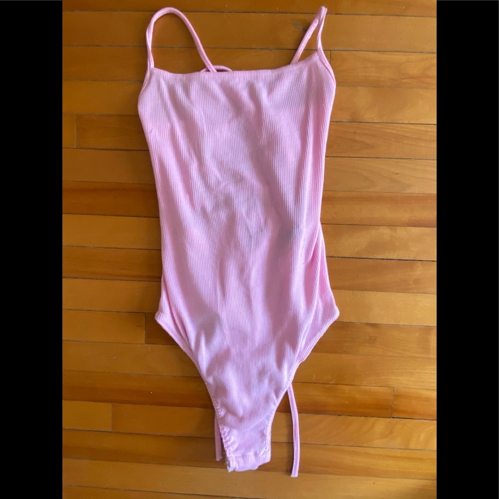 pink bodysuit